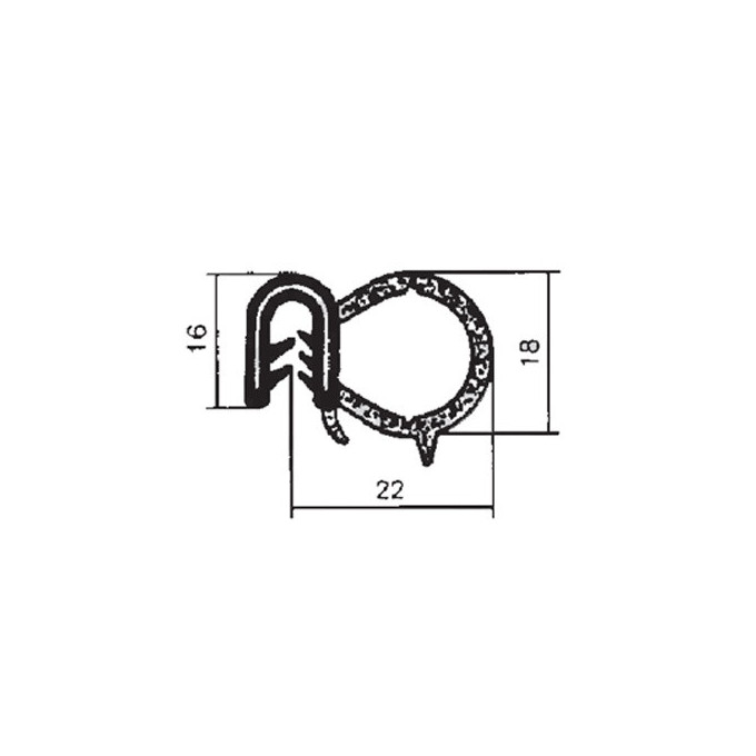 PERFIL CONTORNO PUERTAS 22 (1 MT)
