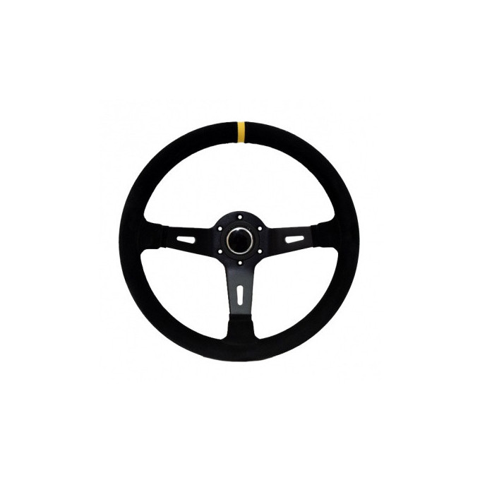 VOLANTE NEGRO RACING 330MM OFFSET 65MM