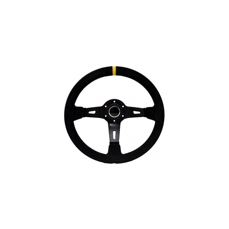 VOLANTE NEGRO RACING 350MM OFFSET 90MM