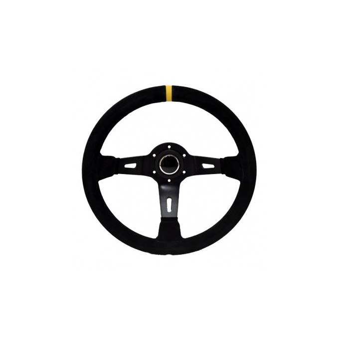 VOLANTE NEGRO RACING 350MM OFFSET 90MM