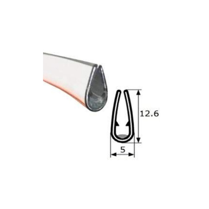 BURLETE PVC CROMADO ADHESIVO 12 (X MTS)