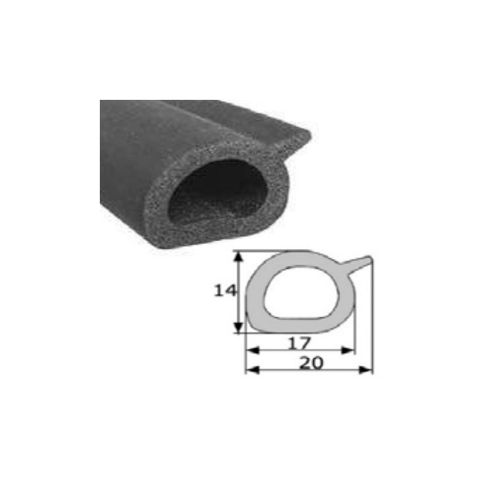 PERFIL CONTORNO PUERTA R4 CIRCULAR HUECO (X MTS)