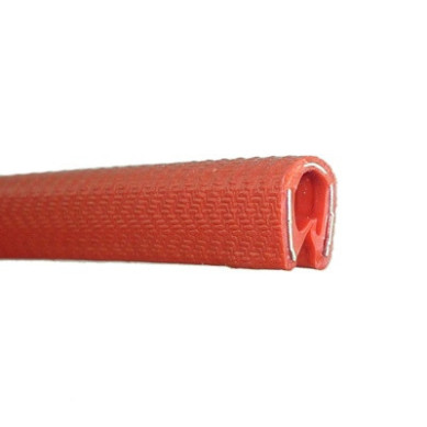 BURLETE PVC ROJO ALMA METALICA (1MT)