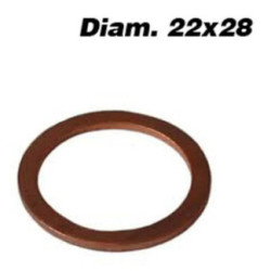 ARANDELA COBRE 22X28