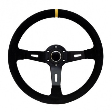 VOLANTE NEGRO RACING 350MM OFFSET 65MM