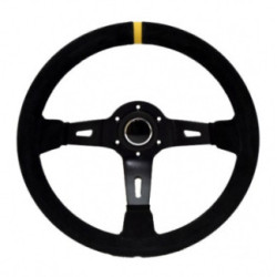 VOLANTE NEGRO RACING 350MM OFFSET 90MM
