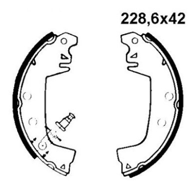 ZAPATAS FRENO 228X42 REANULT 4