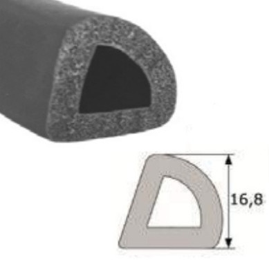 PERFIL CONTORNO PUERTA R4 TRIANGULAR HUECO (X MTS)