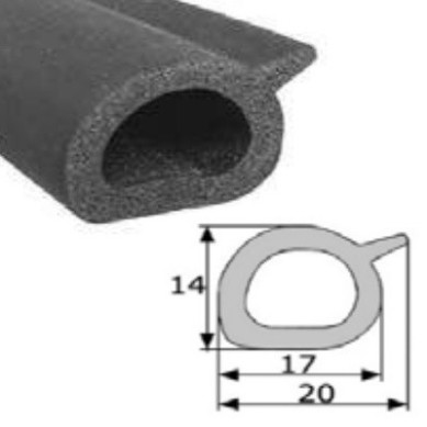PERFIL CONTORNO PUERTA R4 CIRCULAR HUECO (X MTS)
