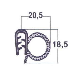 PERFIL CONTORNO PUERTAS 20 (1 MT)