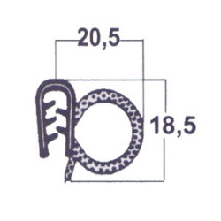 PERFIL CONTORNO PUERTAS 20 (1 MT)