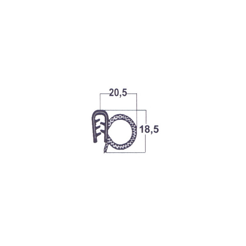 PERFIL CONTORNO PUERTAS 20 (1 MT)