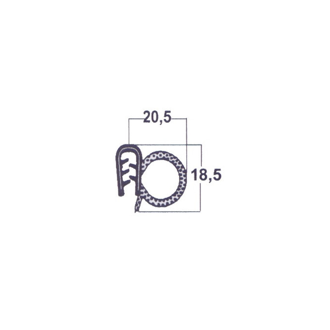 PERFIL CONTORNO PUERTAS 20 (1 MT)
