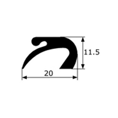 PERFIL CONTORNO PUERTA 600 D-N (4 MTS)
