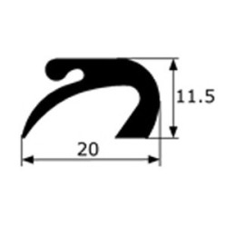 PERFIL CONTORNO PUERTA 600 D-N (4 MTS)