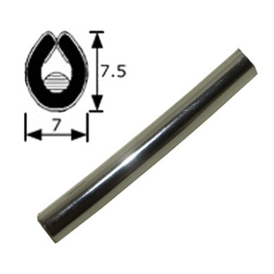 BURLETE PVC CROMADO ADHESIVO (1 MT.)