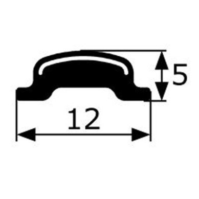 PERFIL PARABRISAS 5x12 (1 MT)